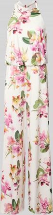 Vera Mont Regular Fit Jumpsuit mit floralem Allover-Print in Rosa, Gr&ouml;&szlig;e 34