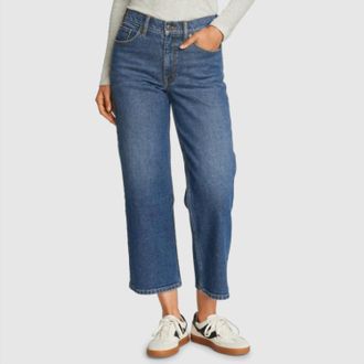 Eddie Bauer Authentic Everyday High-Rise Cropped Jeans In Indigo Blue