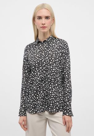 Eterna Hemdbluse ETERNA REGULAR FIT, Damen, Gr. 50, schwarz, 100% Viskose, Blusen Hemdbluse