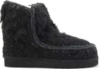 Mou Enkellaars - Dames - Winterlaarzen - Zwart - 40 EU - Leer - Schoenen