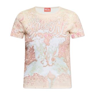 Diesel T-Shirts, female, Multicolor, Size: XS T-Bril T-shirt