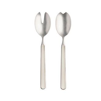 Mepra Fantasia Pewter Salad Serving Set - 2 Pieces in Turtle Dove at Nordstrom