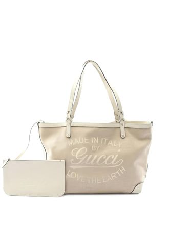 Gucci 2000s Craft leather shoulder bag - Toni neutri