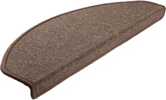 vidaXL Vidaxl - Stair Mats 15 pcs 65x24x4 cm Coffee Brown Half Round Large