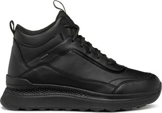 Geox Zwarte Actif Enkellaarzen - Dames - Sneakers - Zwart - 36 EU - Leer - Schoenen