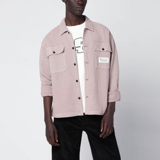 Brain Dead Sand-colored honeycomb shirt