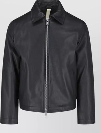 Sunflower leather cropped jacket