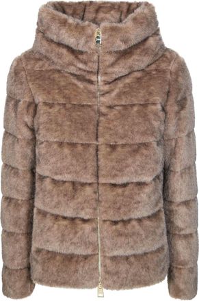 Herno Light Grey Short Padded Down Coat