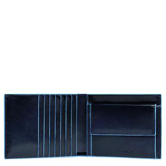 Piquadro Accessoires, Heren, Blauw, ONE Size, Leer, Blauwe Portemonnee