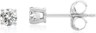 MAX + STONE Certified 14k White Gold Lab Grown Diamond Solitaire Stud Earrings (1/4 ct. tw)