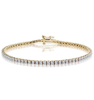 The Diamond Store 2ct Diamond Tennis Bracelet Claw Set in 9K Yellow Gold