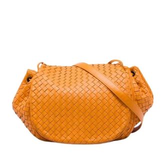 Bottega Veneta Tweedehands leren schoudertassen - Dames - Pre-owned - Oranje - Maat: ONE Size Leer