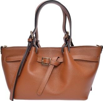 Luisa Vannini Brown Rundleer Tas