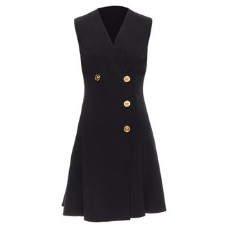 Versace Medusa Buttons Barocco Double Breasted Dress