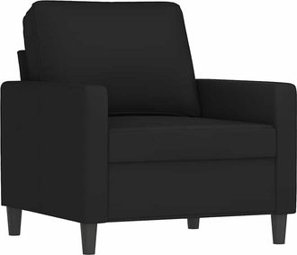 vidaXL Sill&oacute;n De Terciopelo Negro 60 Cm Vidaxl