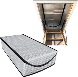 OEM Funda Aislante Para Trampilla De &Aacute;tico De 63,5 X 138 Cm, Ahorro Energ&eacute;tico Con Cremallera, Para Espacios Reducidos, Fresca En Verano