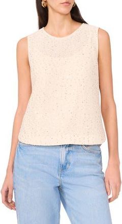 Vince Camuto Sequin Sweater Tank in Almond at Nordstrom Rack, Size X-Large