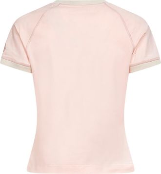 Moncler Womens T-Shirt Light Pink Cotton T-Shirts & Jerseys