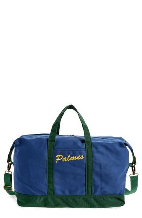 Palmes Logo Canvas Duffle Bag in Navy at Nordstrom