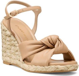 Stuart Weitzman Soplaya Espadrille Wedge Sandal in Adobe Brown at Nordstrom, Size 10.5