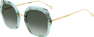 Isabel Marant Groen Gouden Zonnebril - Dames - Zonnebrillen - Veelkleurig - 55 MM - Accessoires