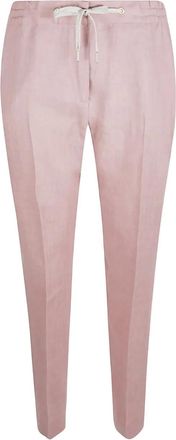 Eleventy Pantaloni con vita elasticizzata - Rosa