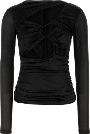 Isabel Marant Rose Top - Dames - Blouses - Zwart - S - Leer - Overhemden