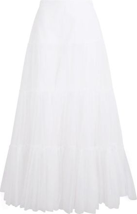 Philosophy di Lorenzo Serafini Lange Wijde Rok - Dames - Maxi Rokken - Wit - XS - Rokken