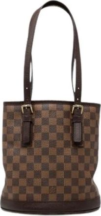 Louis Vuitton Pre-owned Marais Bucket Bag - Dames - Vintage Tas - Bruin - ONE Size - Leer - Vintage