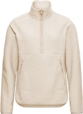 Jack Wolfskin Lite Curl Halfzip Fleecepullover f&uuml;r Damen | beige