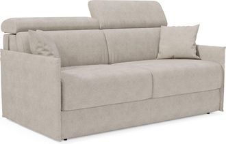 Divani.Store Miryam Sof&aacute; Cama Con Reposacabezas Reclinables En Suave Tejido Antimanchas T31 189 Cm Crema