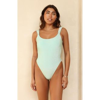 Dippin' Daisy's Swimwear Lydia One Piece in Bleached Aqua at Nordstrom, Size X-Small