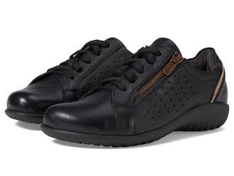 Naot Moko Womens Shoes Soft Black Leather/Khaki Beige Leather : EU 35 (US Womens 4) M