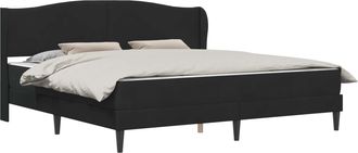 vidaXL Estructura De Cama Con Cabecera Negro 180 X 200 Cm Terciopelo Vidaxl