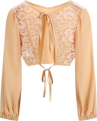 Kristina Ti Womens V-Neck Blouse Orange Shirt