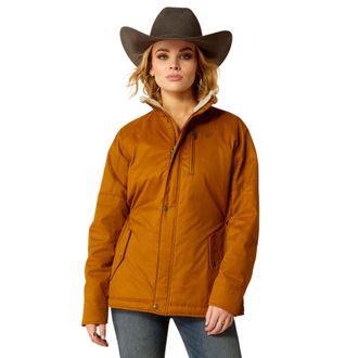 Ariat Womens Grizzly Insulated Jacket Long Sleeve in Chestnut, Size X-Small, by Ariat