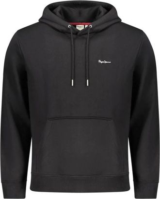 Pepe Jeans London Hoodies & sweatvesten, Heren, Zwart, L, Katoen, Hoodie met lange mouwen