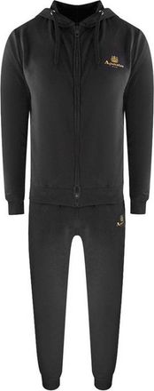 Aquascutum Mens Zipped Tracksuit (Black) - Size Small