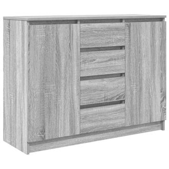 Berkfield Home Sideboard with Drawers Grey Sonoma 100.5x35x76 cm Engineered Wood