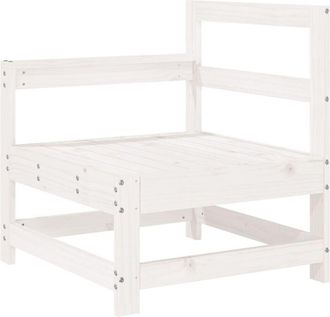 vidaXL Sof&aacute; De Esquina De Jard&iacute;n Madera Maciza De Pino Vidaxl