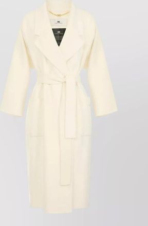 Elisabetta Franchi wool oversized belted coat
