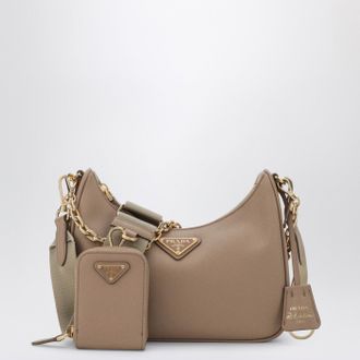 Prada Re-Edition 2005 bag in cameo beige leather