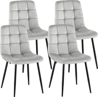 Clp Clp - Lote De 4 Sillas De Comedor Antibes Gris