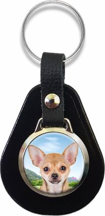 Generic Personalised Photo Chihuahua Keyring Dog Key Fob Birthday Gift