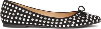 Kazar Su&egrave;de ballerinas versierd met ronde strass steentjes - Dames - Ballerinas - Veelkleurig - 36 EU - Su&egrave;de - Schoenen