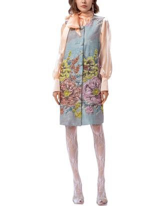 Burryco Burryco Blue Printed Mini Dress