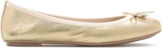 Kazar Dames gouden ballerinas - Dames - Ballerinas - Geel - 38 EU - Leer - Schoenen