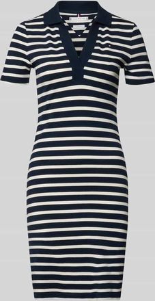 Tommy Hilfiger Enganliegendes Polokleid aus Baumwoll-Mix in Marine, Gr&ouml;&szlig;e XL