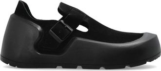 Birkenstock Reykjavik - Dames - Platte Schoenen - Zwart - 36 EU - Leer - Schoenen
