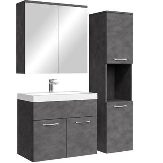 Badplaats Conjunto De Muebles De Ba&ntilde;o Montreal 60 Cm - Gris Oscuro - Muebl